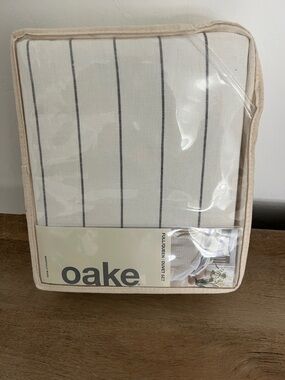 OAK Cream and Black Striped Duvet Cover